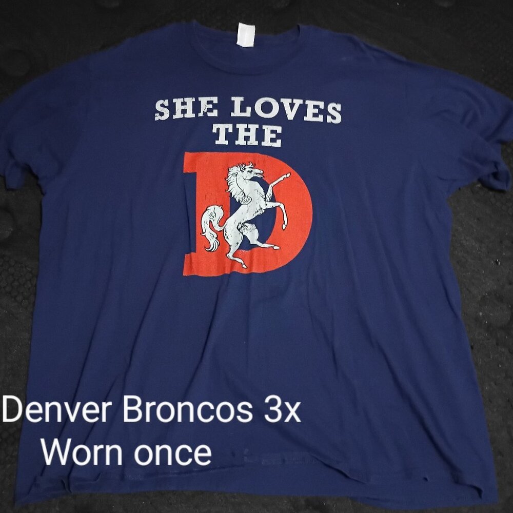 Men's 3x Denver broncos shirt